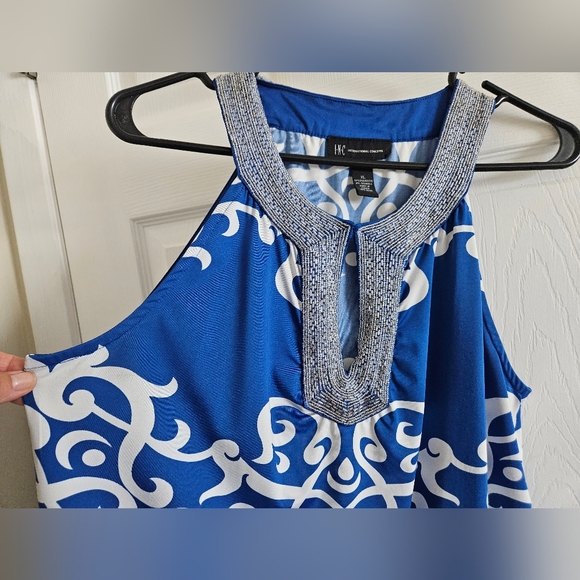 INC International XL Blue White Beads - Picture 2 of 5